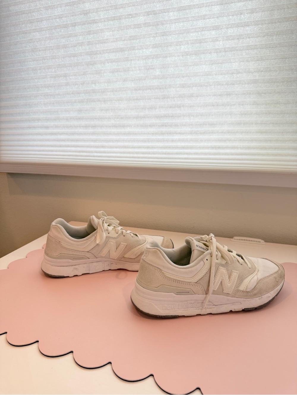 New Balance Women's Off-White Lace-Up Sneakers
